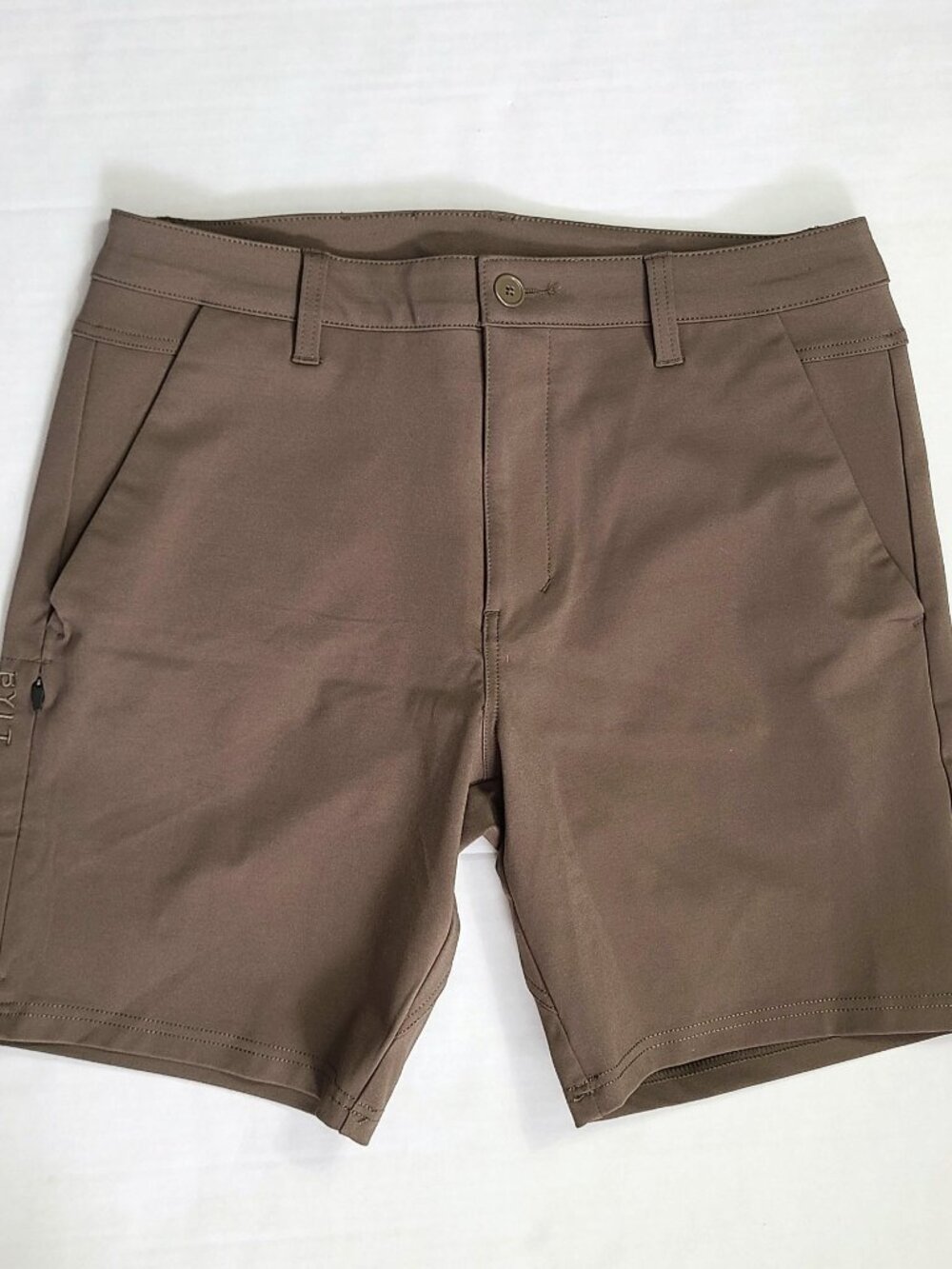 BYLT Men’s 34 Everyday Shorts Premium Basics Brown Stretch Performance 8"